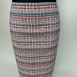 Talbots Women's Plaid Pencil Skirt - Red, Black, White